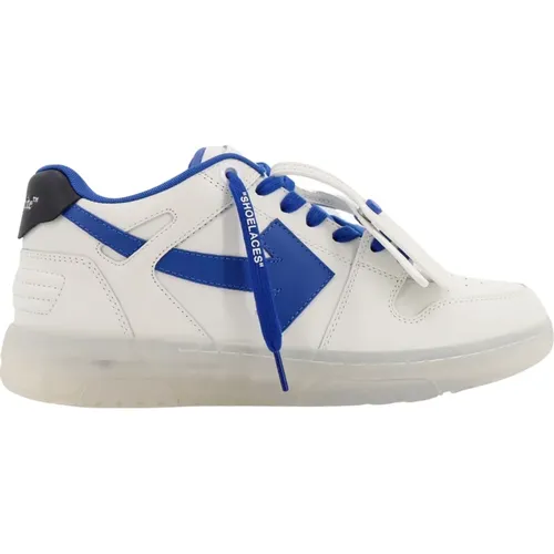 White Leather Sneakers with Arrow Logo , male, Sizes: 5 UK - Off White - Modalova