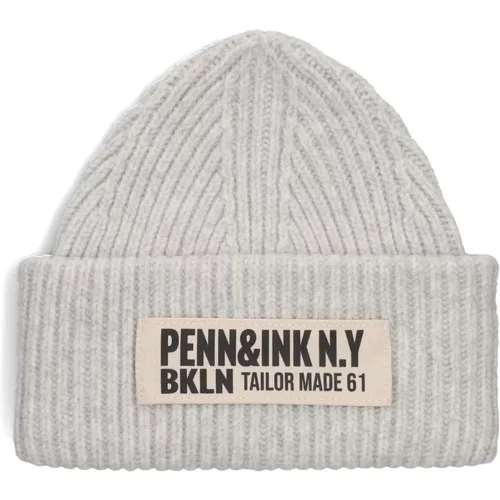 Graue Beanie Mütze für Damen - Penn&Ink N.Y - Modalova