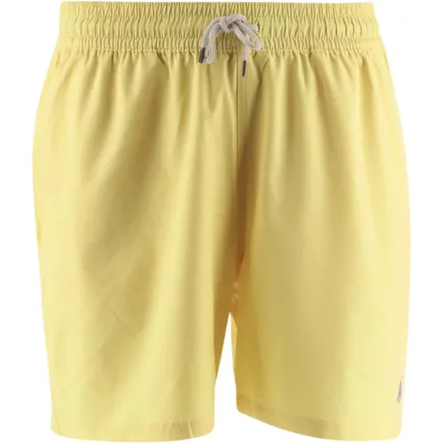 Gelber Badeanzug mit Logodetail , Herren, Größe: XL - Polo Ralph Lauren - Modalova