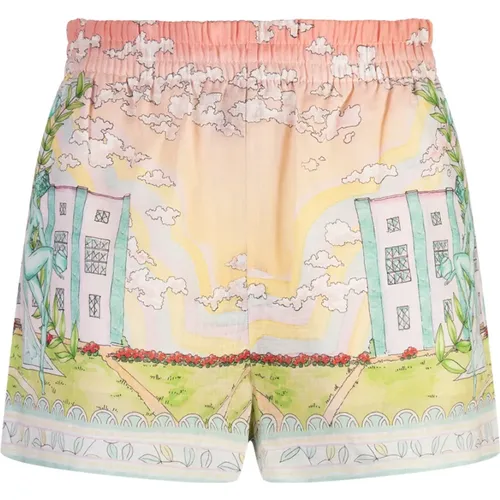 Art Deco Leinen Shorts MultiFarben , Damen, Größe: 2XS - Casablanca - Modalova