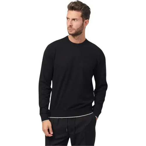 Schwarzer Strickpullover mit Logo , Herren, Größe: S - Armani Exchange - Modalova