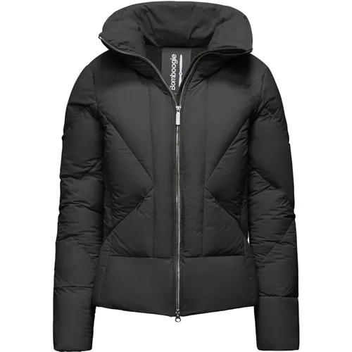 Stretch-Nylon Down Jacket with High Collar , female, Sizes: 2XL, L, XL, M - BomBoogie - Modalova