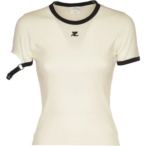 Buckle Contrast T-Shirt Collection , female, Sizes: XS - Courrèges - Modalova