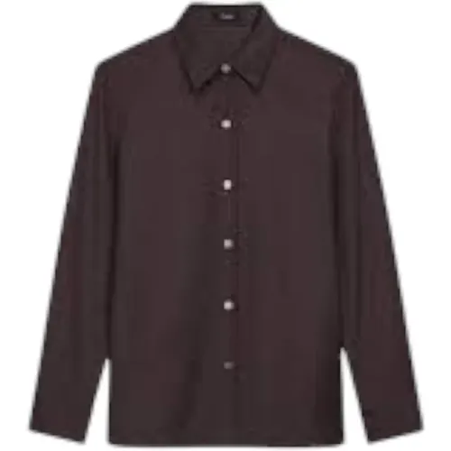 Shirt Italian Wool Flannel , female, Sizes: L, M, XS, S - Theory - Modalova