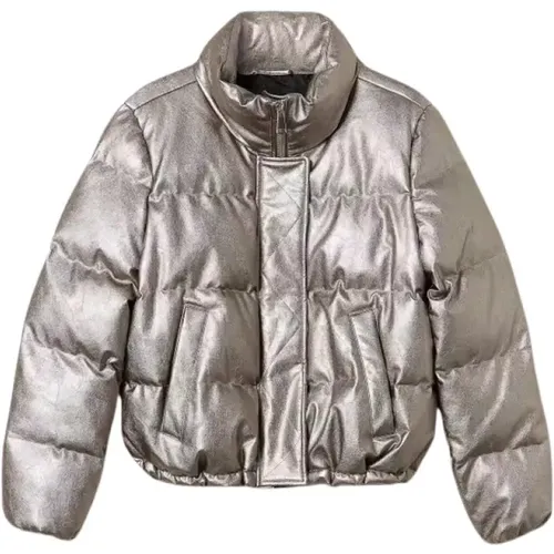 Kurze Laminierter Steppjacke - Twinset - Modalova