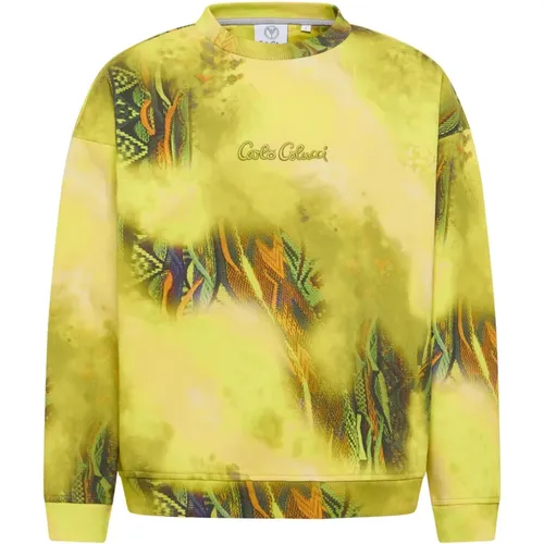 Dynamischer Strick Oversize Sweatshirt,Sprayed Knit Oversize Sweatshirt - carlo colucci - Modalova