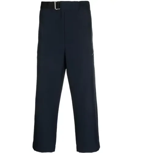 Trousers with Belted Waist , male, Sizes: S - Oamc - Modalova