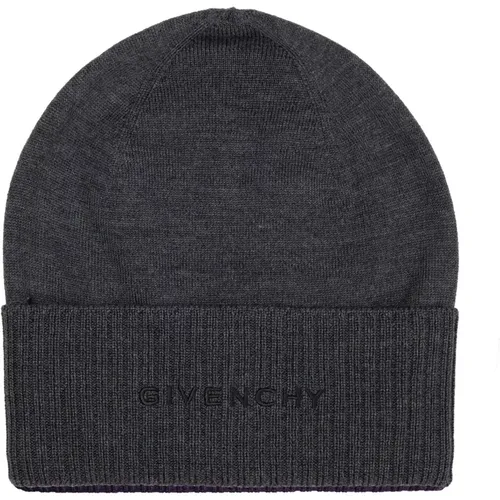 Wool Ribbed Trims Hat , male, Sizes: ONE SIZE - Givenchy - Modalova
