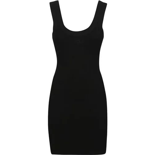 Embossed Logo Mini Tank Dress , female, Sizes: S, M, XS - alexander wang - Modalova