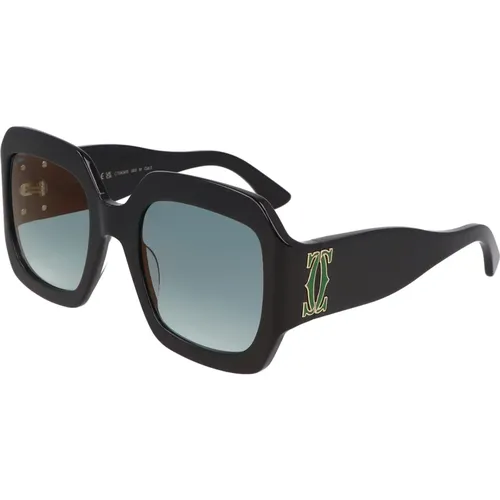Sunglasses,Schwarze Sonnenbrille für Frauen - Cartier - Modalova