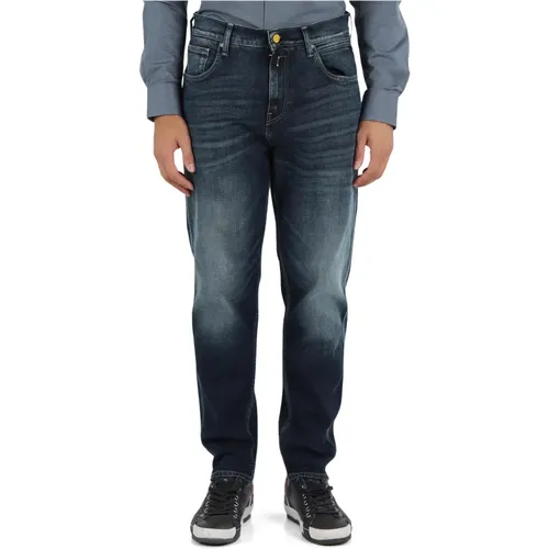 Relaxed Tapered Fit Jeans mit Fünf Taschen , Herren, Größe: W30 L30 - Replay - Modalova