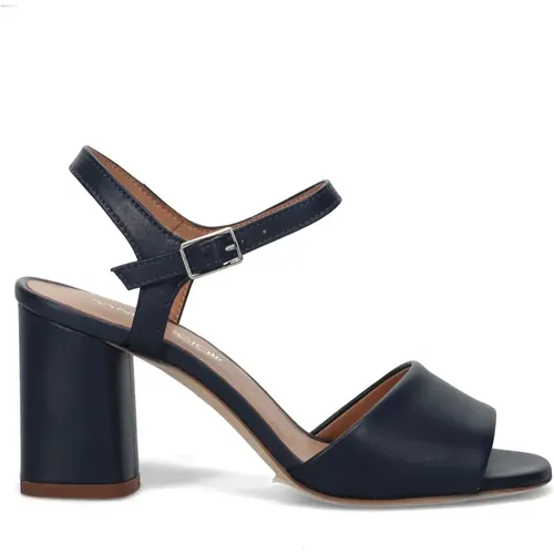 Leather Block Heel Sandals , female, Sizes: 5 UK, 2 UK, 6 UK, 3 UK, 4 UK - Sangiorgio - Modalova