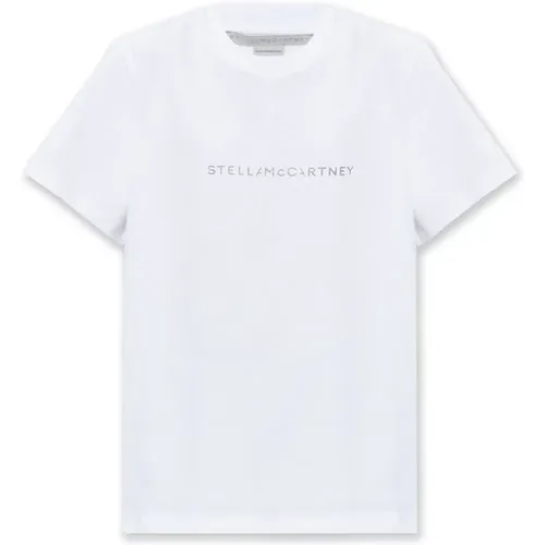 T-Shirt mit Logo , Damen, Größe: 2XS - Stella Mccartney - Modalova