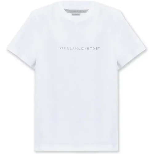 T-Shirt mit Logo , Damen, Größe: XS - Stella Mccartney - Modalova