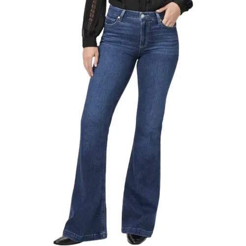 Genevieve Vintage-Inspired Flared Jeans , female, Sizes: W25 - Paige - Modalova