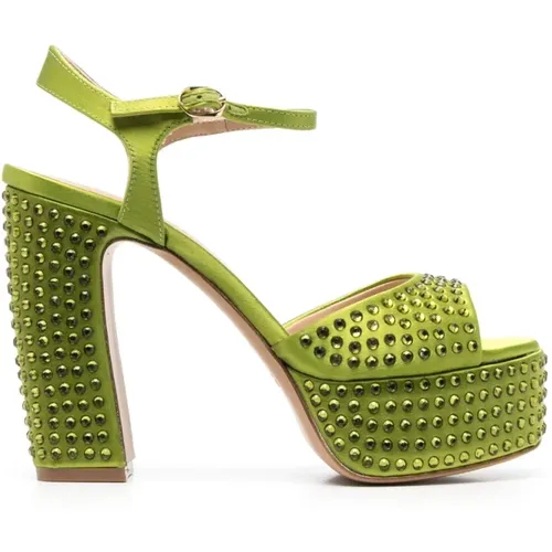 Spike-Detailed High Heel Sandals , female, Sizes: 4 UK - Roberto Festa - Modalova