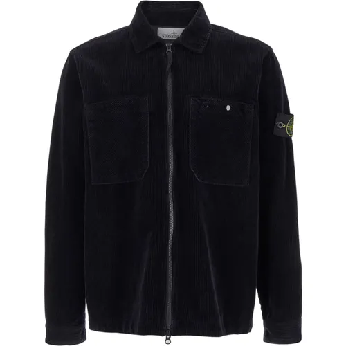 Corduroy Classic Collar Shirt , male, Sizes: S - Stone Island - Modalova