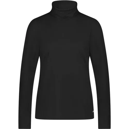 Schwarzer Gerippter Rollkragenpullover - Lady Day - Modalova