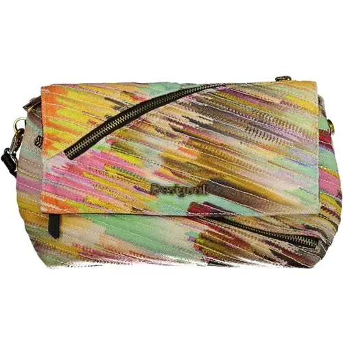 Gelbe Polyester-Schultertasche mit Verstellbarem Riemen - Desigual - Modalova