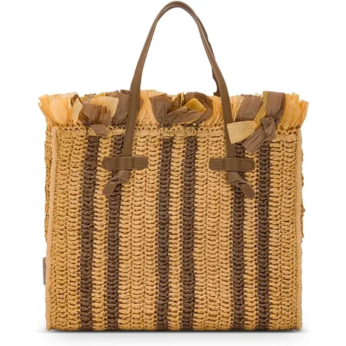 Straw Effect Shopping Bag for Woman , female, Sizes: ONE SIZE - Gianni Chiarini - Modalova