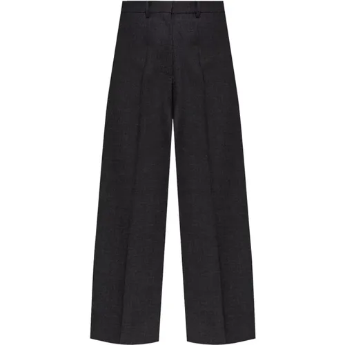 Grey Wool Wide Leg Trousers , female, Sizes: XS, S - Givenchy - Modalova