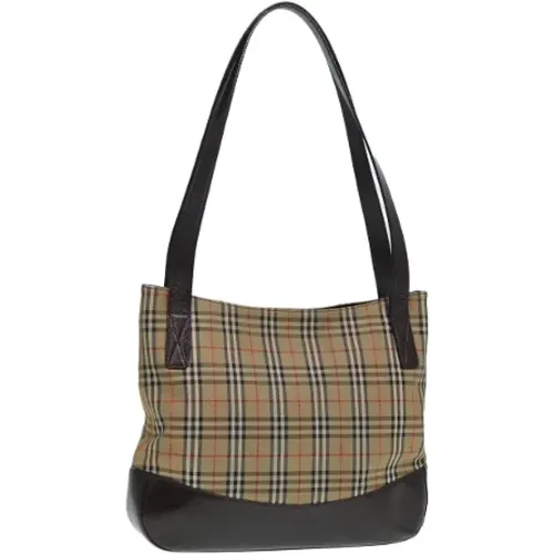 Pre-owned Canvas schultertasche , Damen, Größe: ONE Size - Burberry Vintage - Modalova