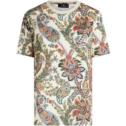 Paisley Print Crew Neck T-shirt , Damen, Größe: L - ETRO - Modalova