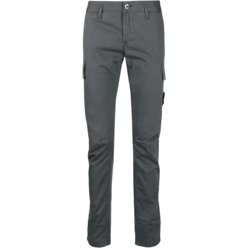Grey Stretch Cargo Pants , male, Sizes: W29 - Stone Island - Modalova