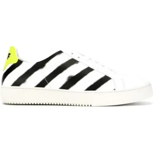 Italienische Ledersneaker Sprühfarbe Off - Off White - Modalova