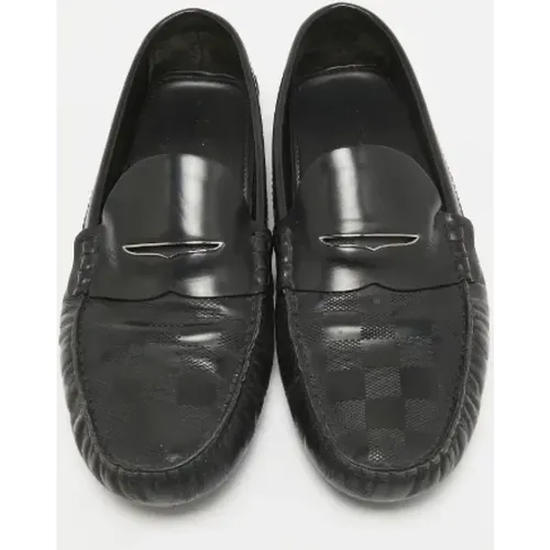 Pre-owned Leather flats , male, Sizes: 8 1/2 UK - Louis Vuitton Vintage - Modalova