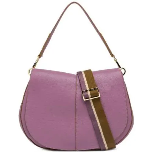 Contemporary and Chic Helena Round Leather Bag , female, Sizes: ONE SIZE - Gianni Chiarini - Modalova
