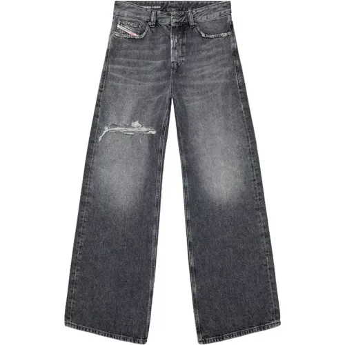 Graue Wide Leg Denim Jeans Diesel - Diesel - Modalova