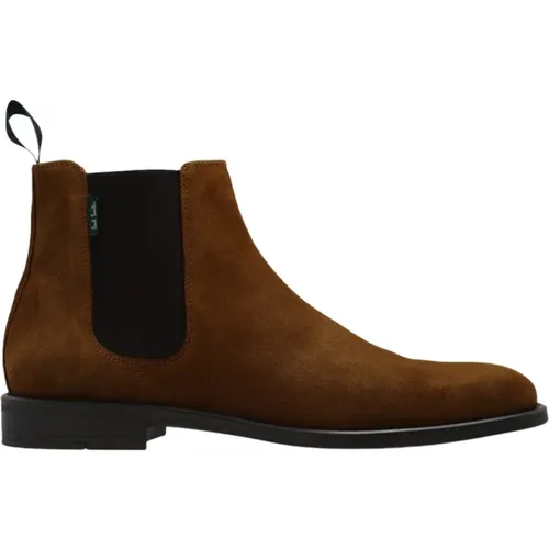 Braune Wildleder Chelsea Boots mit Elastik , Herren, Größe: 43 EU - PS By Paul Smith - Modalova