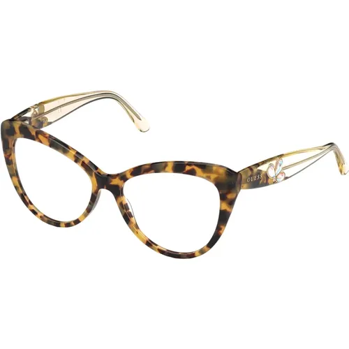 Blonde Havana Eyewear Frames , female, Sizes: 53 MM - Guess - Modalova