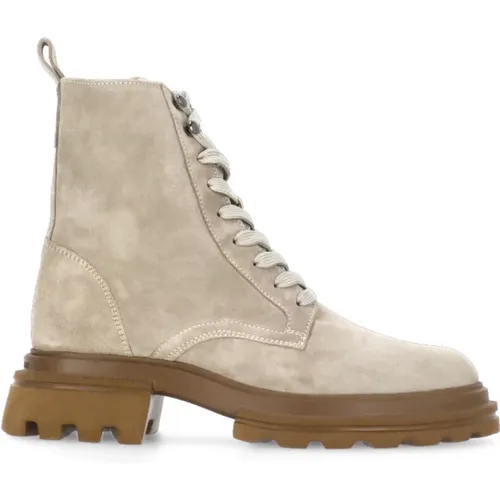 Wildleder Combat Boots mit Reißverschluss - Hogan - Modalova