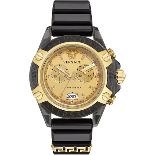 Icon Active Chronograph Diamant Uhr - Versace - Modalova