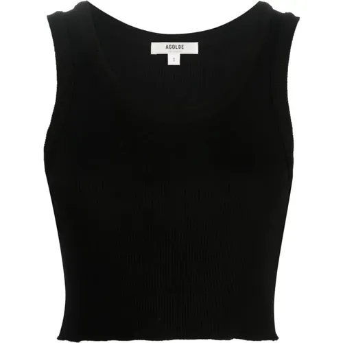 Schwarzes Poppy Crop Tank Top - Agolde - Modalova