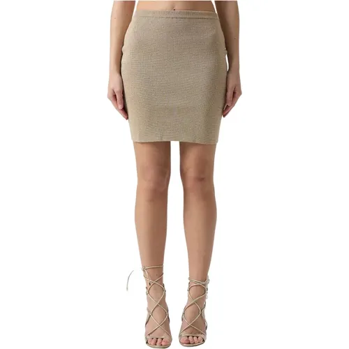 Lurex Mini Skirt , female, Sizes: XS, 2XS - Federica Tosi - Modalova