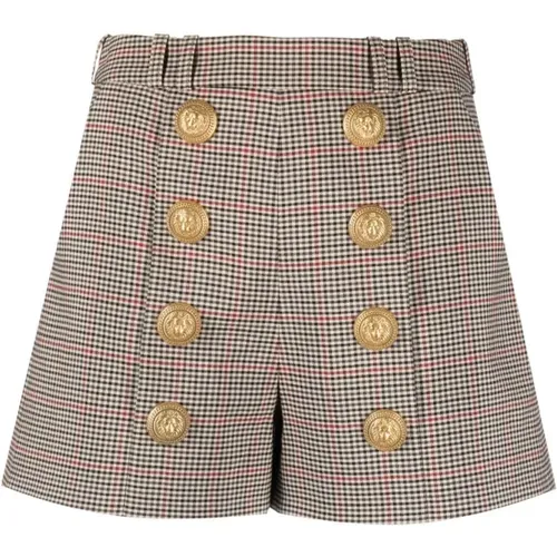 Prince Of Wales Plissee Shorts, Prince of Wales Casual Shorts - Balmain - Modalova