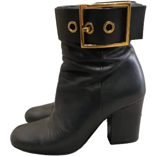 Vintage Leather Boots , female, Sizes: 3 UK - Gucci Vintage - Modalova