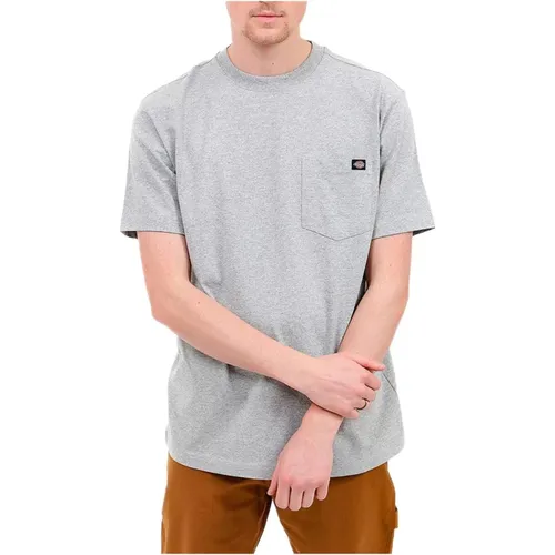 Herren Graues Rundhals T-Shirt , Herren, Größe: S - Dickies - Modalova