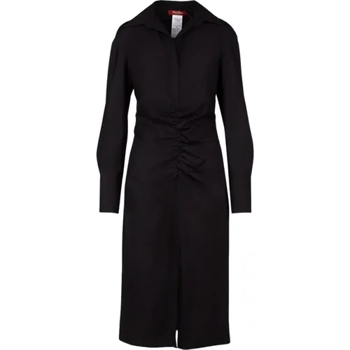 Einfarbiges Midi-Kleid `Urano` , Damen, Größe: 2XS - Max Mara - Modalova