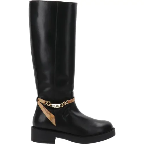 Leather Women Boots with Zipper Closure , female, Sizes: 7 UK - Alviero Martini 1a Classe - Modalova