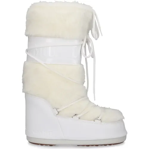 Icon Snowboots mit Kunstfell , Damen, Größe: 35 EU - moon boot - Modalova