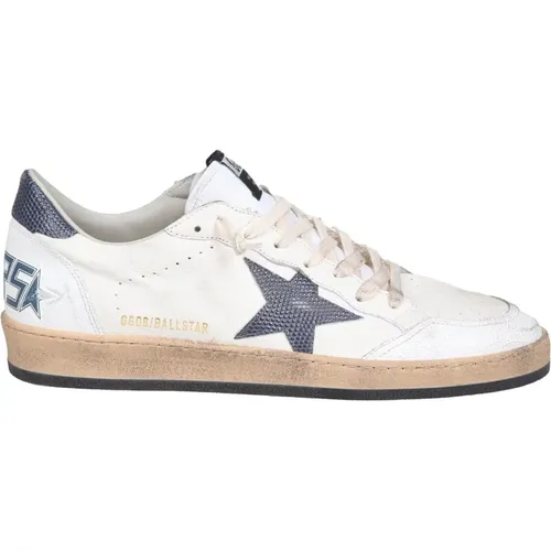 Blue Leather Sneakers Vintage Style , male, Sizes: 9 UK, 10 UK, 7 UK, 12 UK, 11 UK - Golden Goose - Modalova