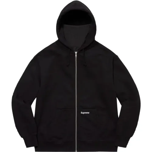 Limited Edition Double Hood Facemask Zip Up Hoodie , male, Sizes: L - Supreme - Modalova