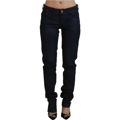 Schwarze Slim Fit Denim Jeans , Damen, Größe: W26 - Just Cavalli - Modalova