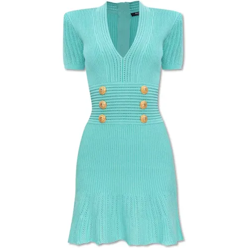 Kleid mit V-Ausschnitt Balmain - Balmain - Modalova