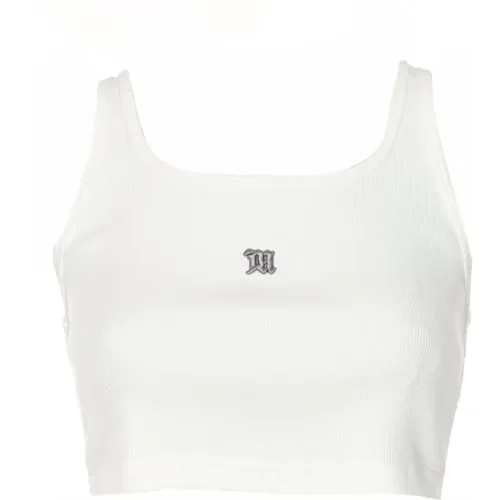 Cropped Tanktop mit Logo Stitching , Damen, Größe: L - MISBHV - Modalova