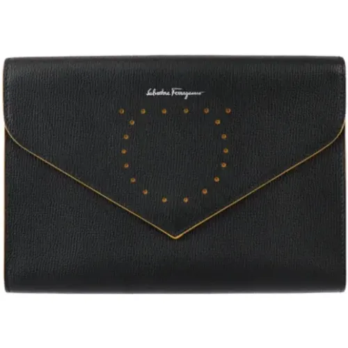 Pre-owned Leather clutches , female, Sizes: ONE SIZE - Salvatore Ferragamo Pre-owned - Modalova